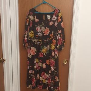 Joanie x Natural History Museum Floral Black Dress (UK 22/ US 18)